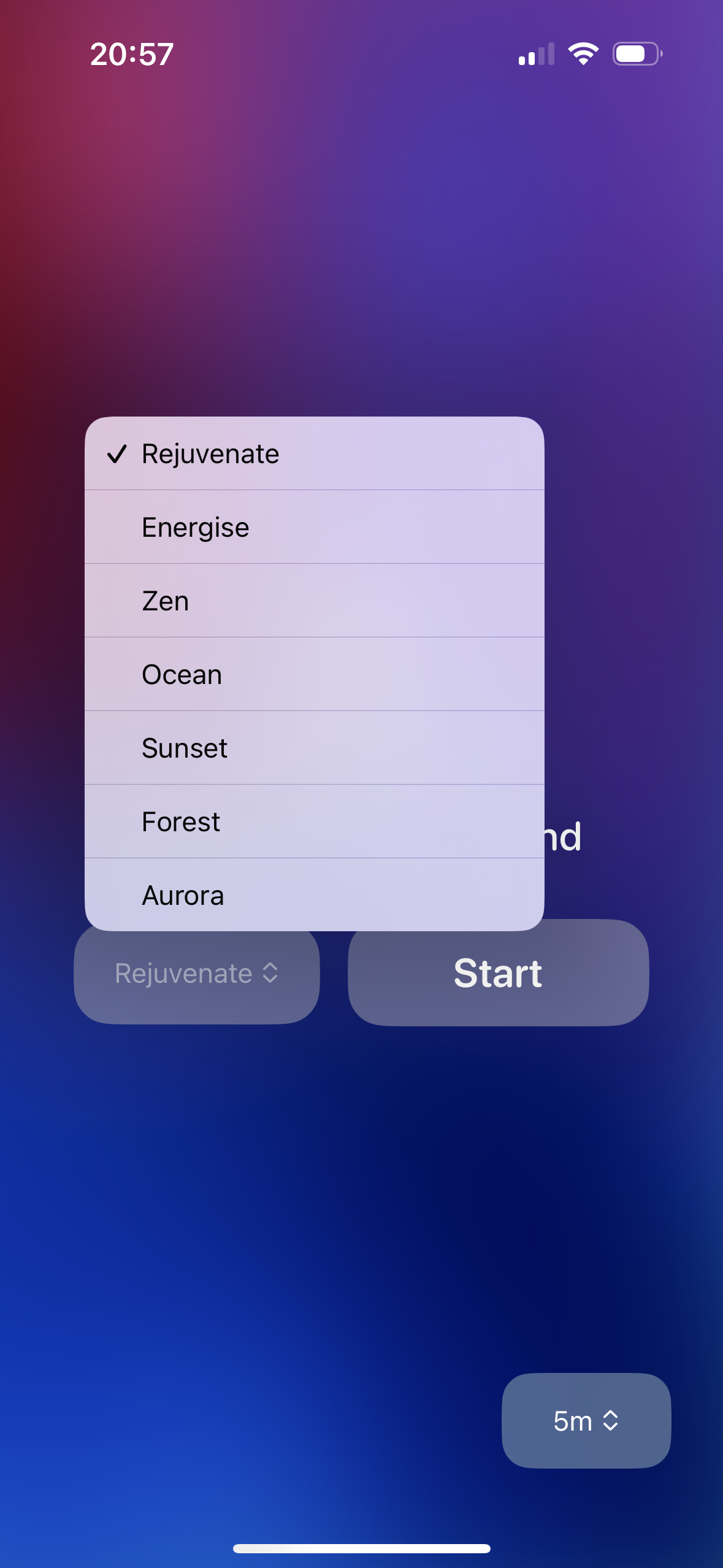 Different mood modes
