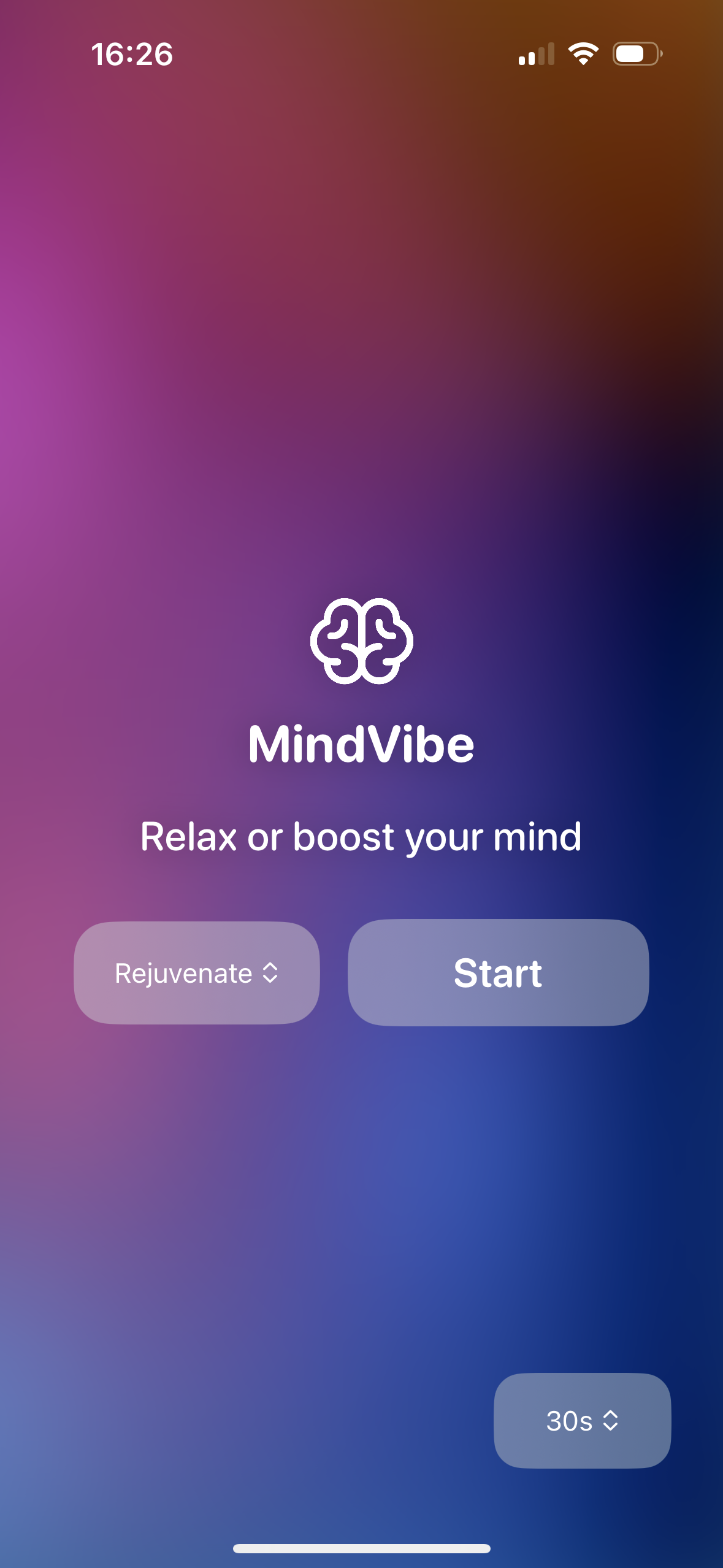 MindVibe main interface